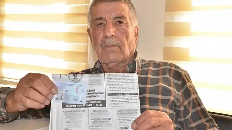 'Kaybettiği kimliği 70 yaşındaki çiftçinin kabusu oldu'