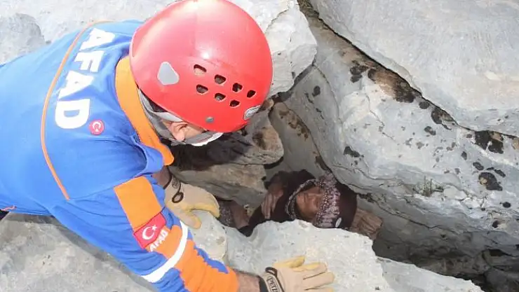 'Kayıp kadın kayalıklar arasında sıkışmış halde bulundu'