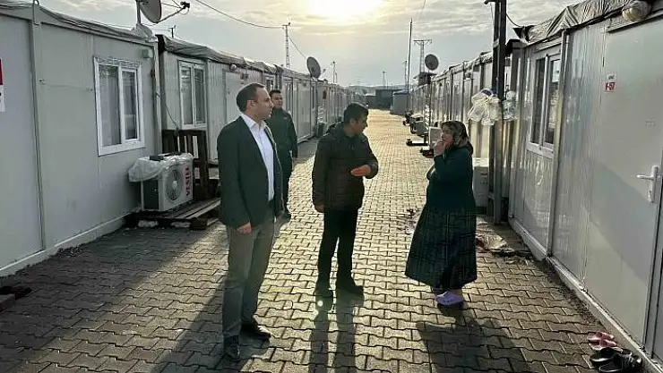 'Kaymakam Partal, konteyner kentte incelemelerde bulundu'