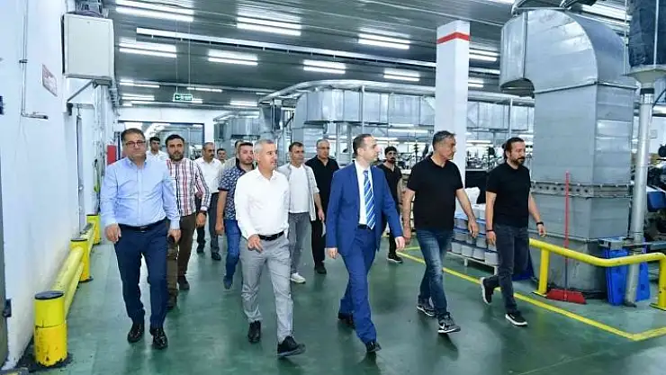 'Kaymakam Uğurlu ile Başkan Çınar, organize sanayi bölgesindeki fabrikaları ziyaret etti'
