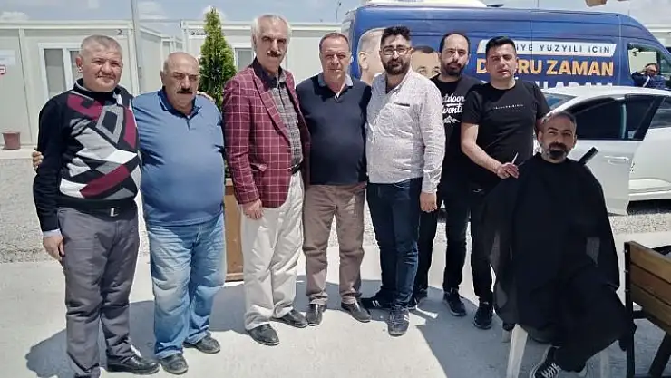 'Kayserili berberlerden afet bölgesinde anlamlı hizmet'