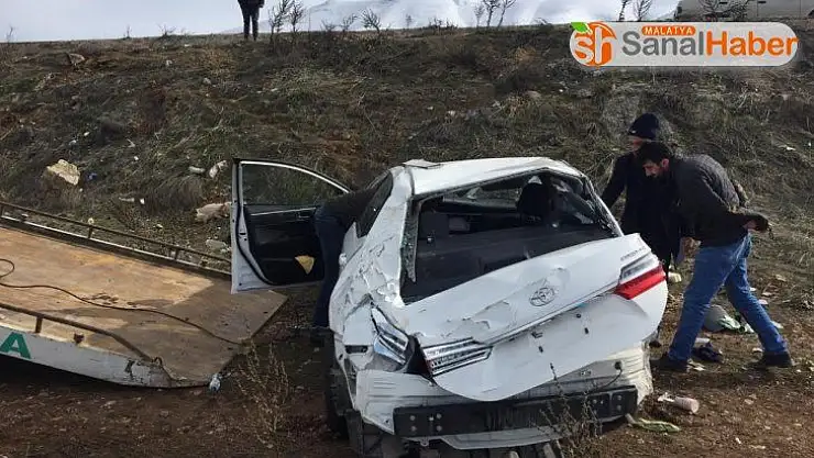 Malatya´da trafik kazasında yaralanan personellerin tedavisi sürüyor