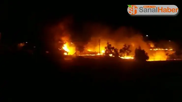 Keban'da korkutan yangın okula sıçramadan söndürüldü