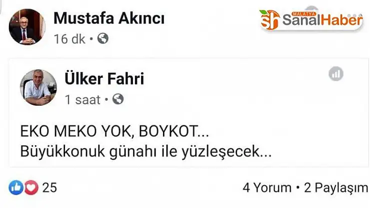 KKTC'de Cumhurbaşkanı Akıncı'ya, sosyal medya paylaşımı tepkisi