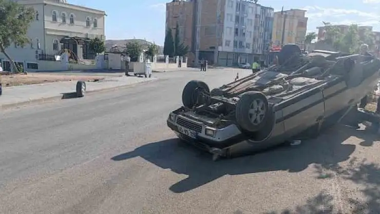 'Kontrolden çıkan otomobil takla attı :1 yaralı'