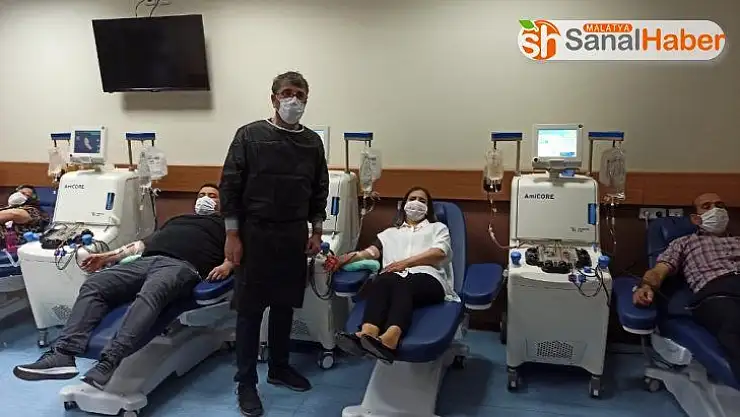 Malatya´da koronayı yenen gazeteci bağışçı oldu