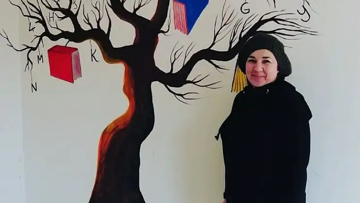 'Köy okulunu çizgi film karakterleriyle süslediler'