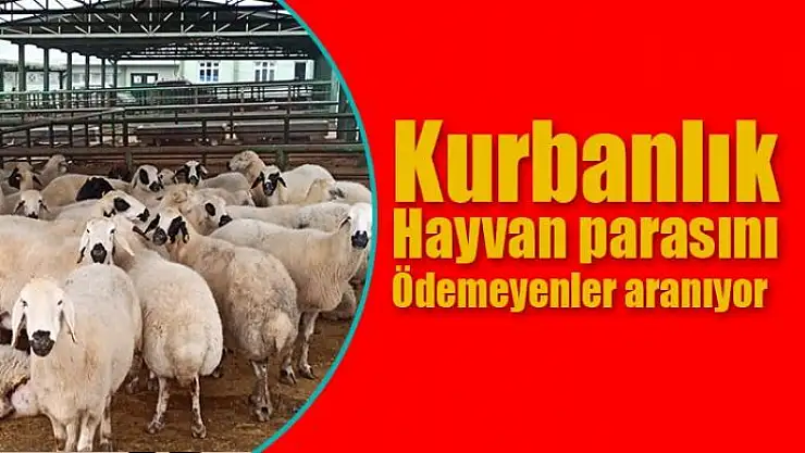 Kurbanlık hayvan parasını ödemeyenler aranıyor