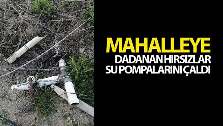 Mahalleye dadanan hırsızlar su pompalarını çaldı