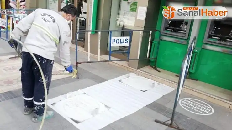 Malatya Büyükşehir'den sosyal mesafe çalışması