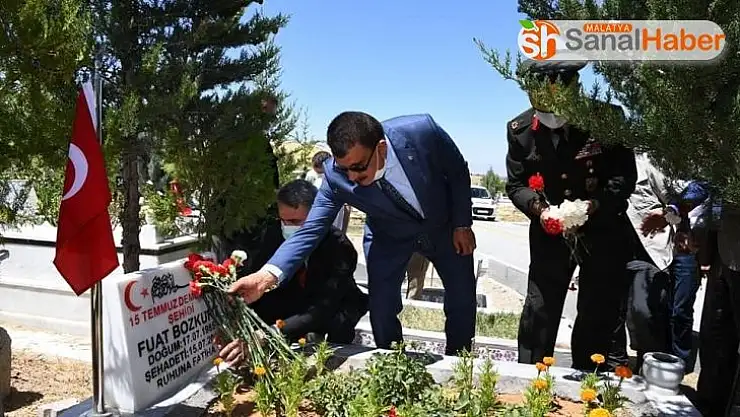 Malatya'da 15 Temmuz şehitleri mezarı başında anıldı