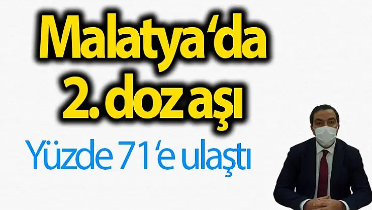 Malatya `da 2. doz aşı yüzde 71 `e ulaştı