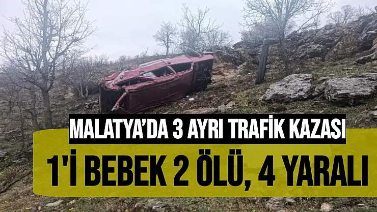 Malatya´da 3 ayrı trafik kazası