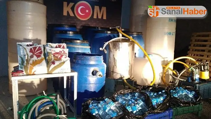Malatya'da 3 bin 560 litre sahte içki ele geçirildi