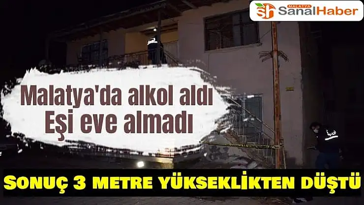 Malatya´da 3 metre yükseklikten düşen alkollü şahıs yaralandı