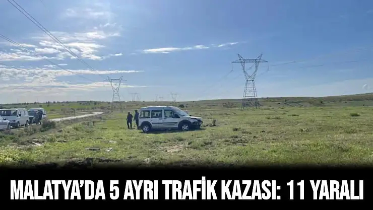 Malatya´da 5 ayrı trafik kazası: 11 yaralı