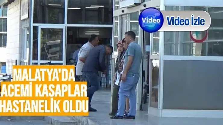 Malatya´da acemi kasaplar hastanelik oldu