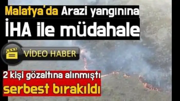 Malatya´da Arazi yangınına İHA ile müdahale