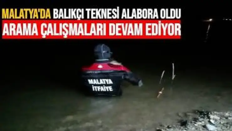 Malatya´da balıkçı teknesi alabora oldu