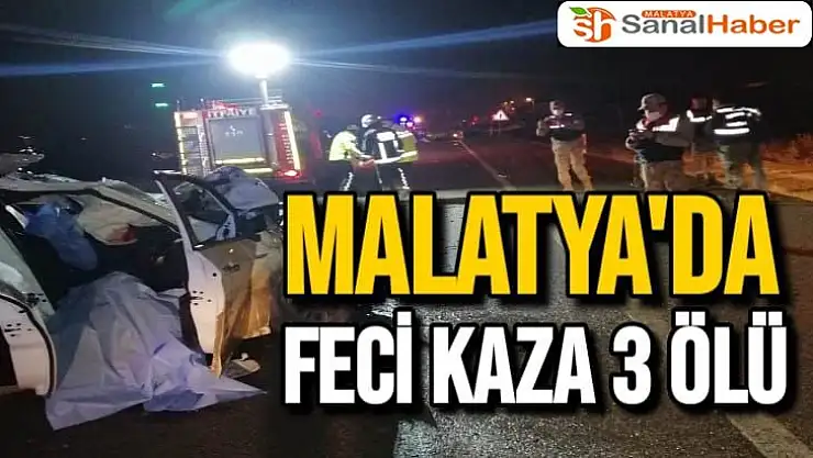 Malatya'da Feci Kaza 3 Ölü