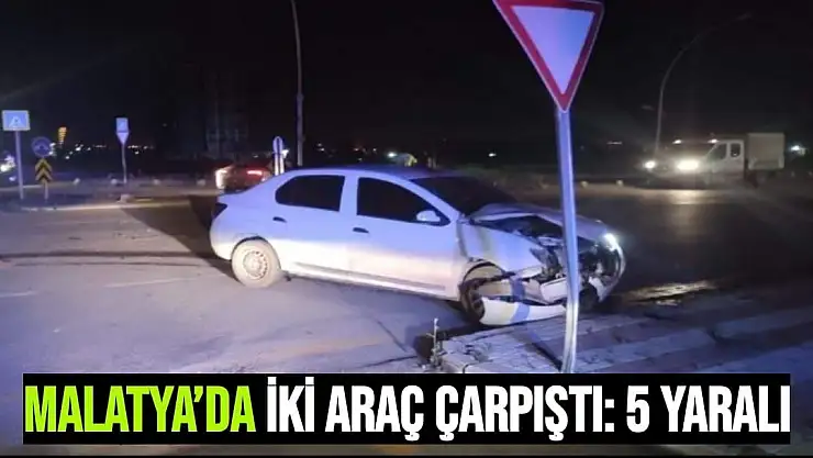 Malatya´da iki araç çarpıştı: 5 yaralı