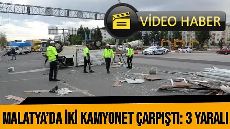Malatya´da iki kamyonet çarpıştı: 3 yaralı