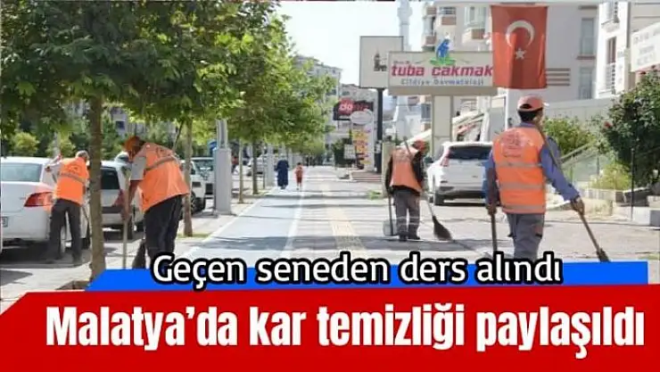 Malatya´da kar temizliği paylaşıldı