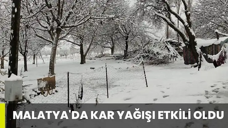 Malatya'da kar yağışı etkili oldu