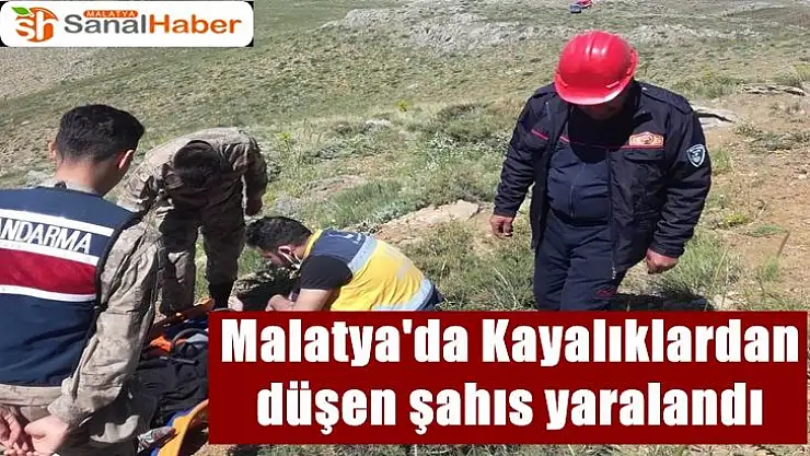Malatya'da Kayalıklardan  düşen şahıs yaralandı