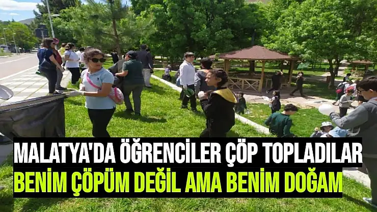 Malatya'da öğrenciler çöp topladılar  