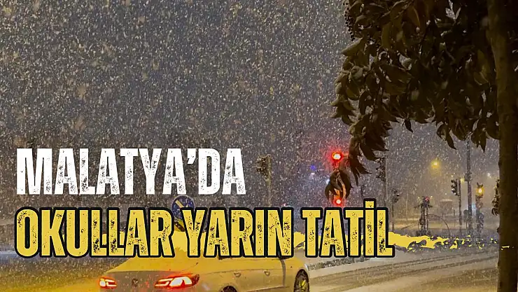 Malatya'da okullar tatil