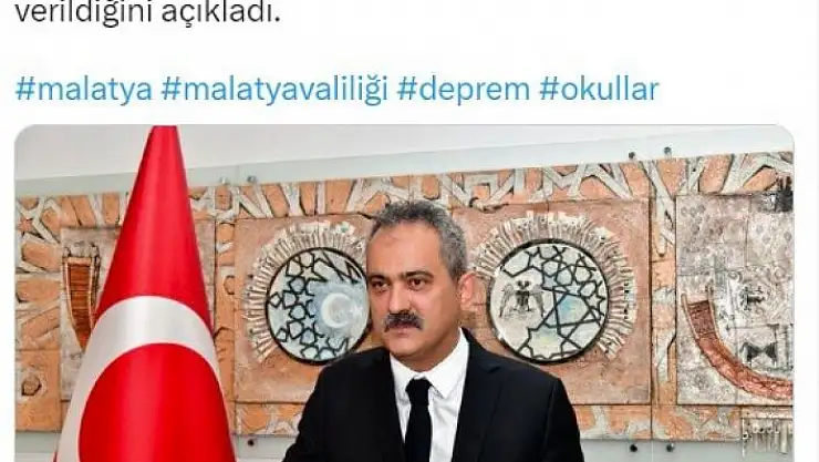 'Malatya´da okullarda eğitime iki hafta ara verildi'