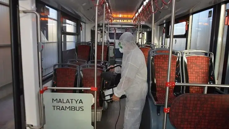 'Malatya´da otobüslerde Covid-19 dezenfektesi arttırıldı'
