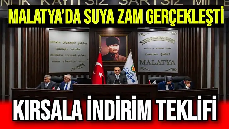 Malatya´da suya zam gerçekleşti 