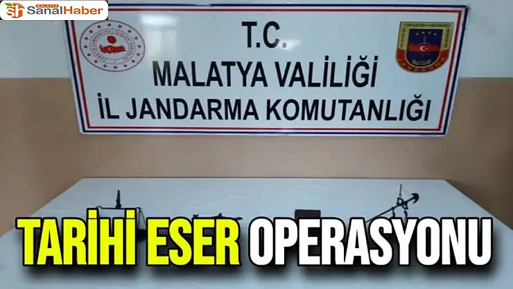 Malatya'da Tarihi eser operasyonu
