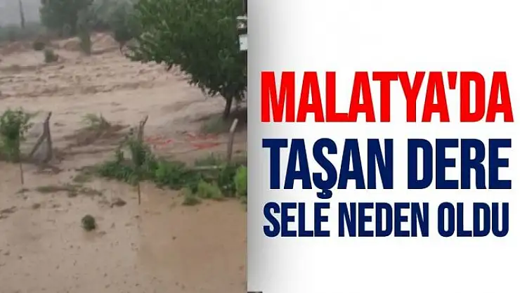 Malatya'da taşan dere sele neden oldu