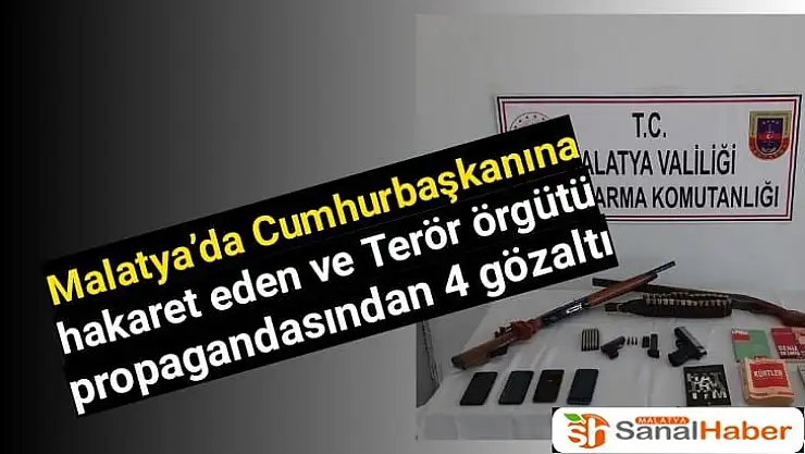 Malatya´da Terör örgütü propagandasından 4 gözaltı