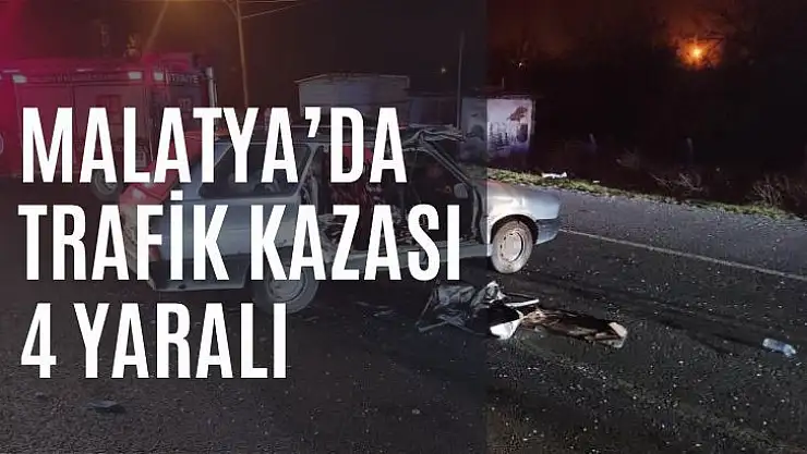 Malatya´da trafik kazası: 4 yaralı