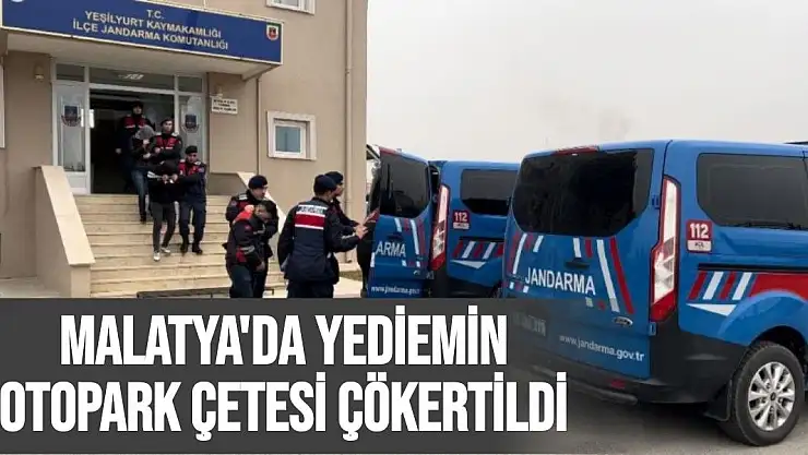 Malatya'da yediemin otopark çetesi çökertildi