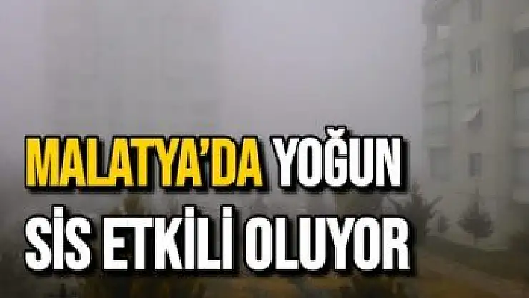 Malatya´da yoğun sis etkili oluyor