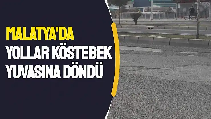 Malatya'da Yollar köstebek yuvasına döndü