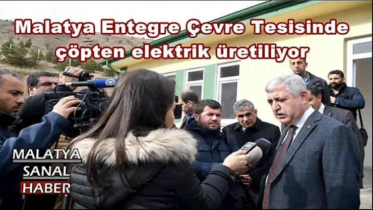 Malatya Entegre Çevre Tesisinde çöpten elektrik üretiliyor