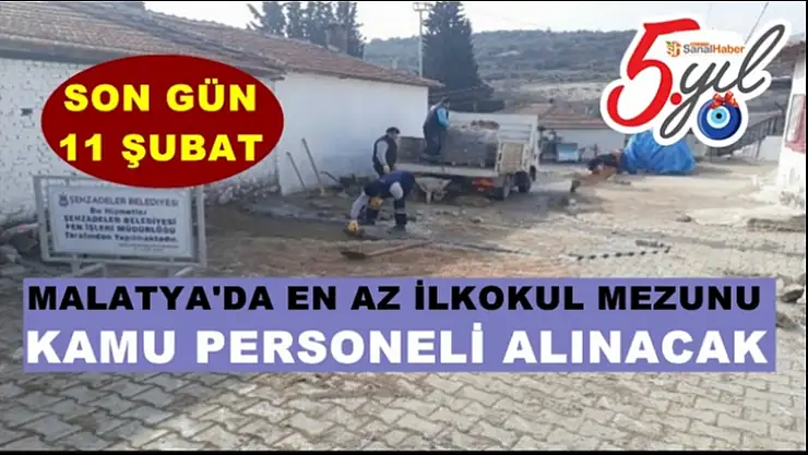 Malatya'da Kamu Personeli Alınacak