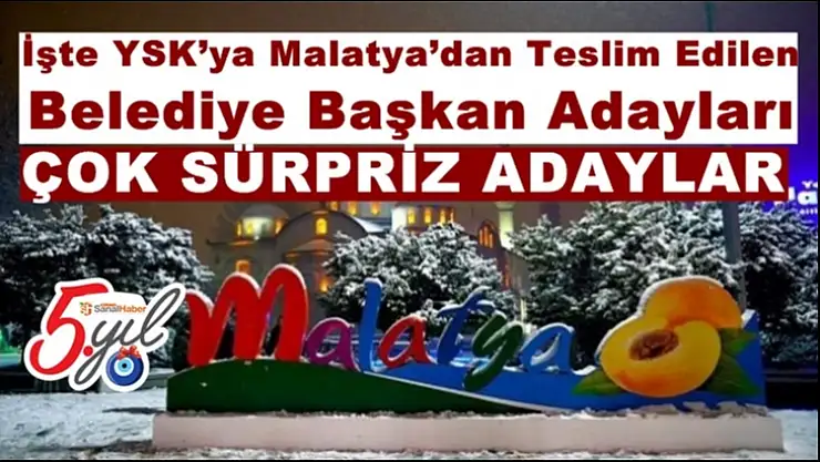 Malatya´dan Teslim Edilen Belediye Başkan Adayları