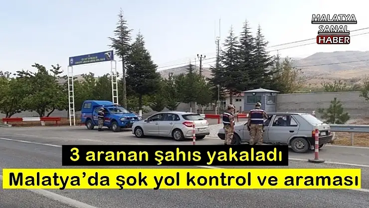 Malatya´da şok yol kontrol ve araması