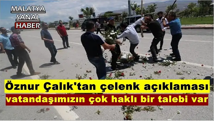 Öznur Çalık'tan çelenk açıklaması