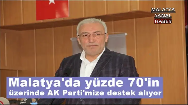Malatya'da yüzde 70'in üzerinde AK Parti'miz destek alıyor