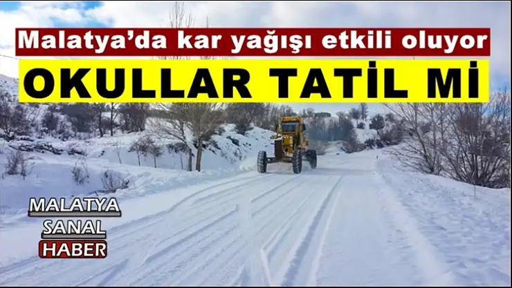 Malatya´da kar yağışı etkili oluyor