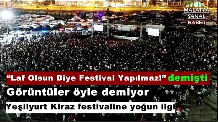 Yeşilyurt Kiraz festivaline yoğun ilgi