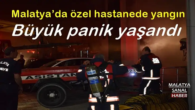 Malatya´da özel hastanede yangın